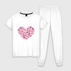 Женская пижама Сердце из гортензии