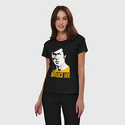 Пижама хлопковая женская Bruce Lee style, цвет: черный — фото 2