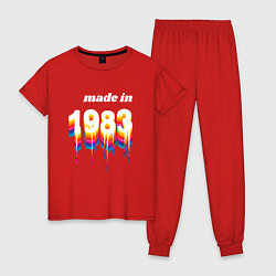 Женская пижама Made in 1983 liquid art