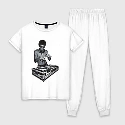 Пижама хлопковая женская DJ Bruce Lee, цвет: белый