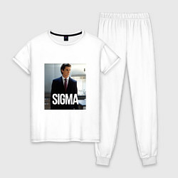 Пижама хлопковая женская Sigma - Bateman, цвет: белый