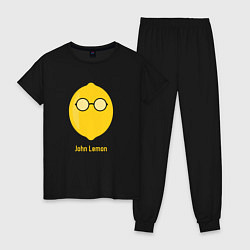 Пижама хлопковая женская John Lemon, цвет: черный