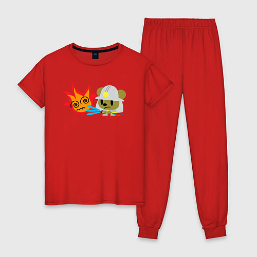 Женская пижама Мышонок пожарный / Красный – фото 1