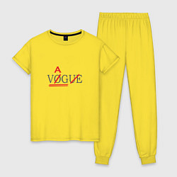 Пижама хлопковая женская VAG not VOGUE, цвет: желтый