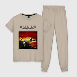 Пижама хлопковая женская Dune 2 - building of a dynasty, цвет: миндальный