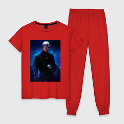 Пижама хлопковая женская Spaceman I, цвет: красный