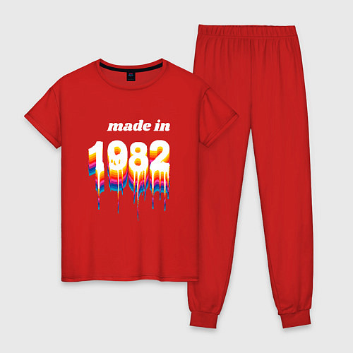 Женская пижама Made in 1982 liquid art / Красный – фото 1