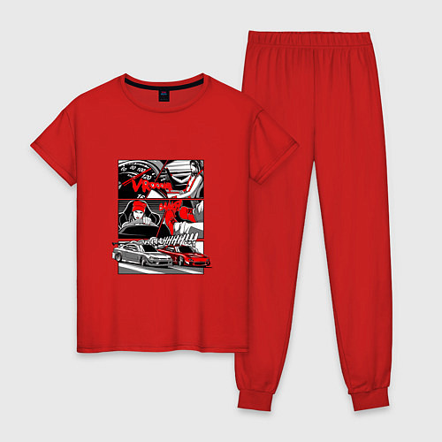 Женская пижама Auto racing / Красный – фото 1