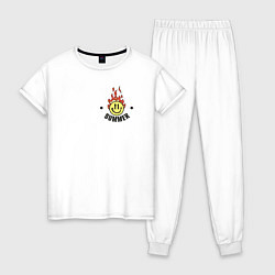 Женская пижама Summer и горящий смайл