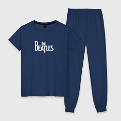 Пижама хлопковая женская The Beatles Let It Be, цвет: тёмно-синий