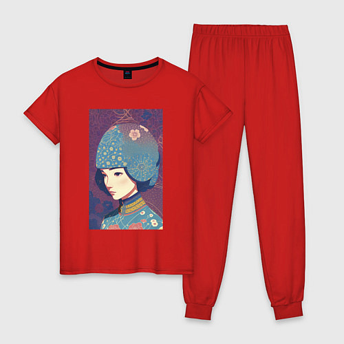 Женская пижама Japanese girl / Красный – фото 1
