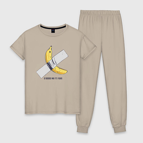 Женская пижама 1000000 and its your banana / Миндальный – фото 1