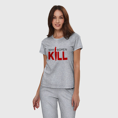 Женская пижама Why Women Kill logo / Меланж – фото 3
