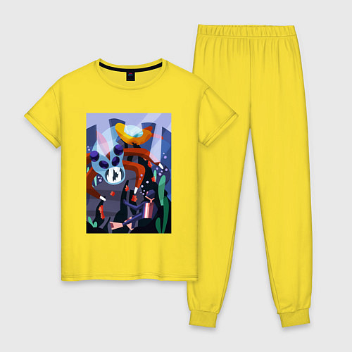 Женская пижама Subnautica морские чудовища / Желтый – фото 1