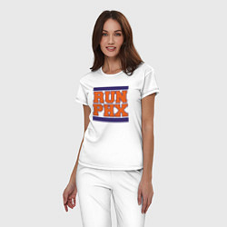 Пижама хлопковая женская Run Phoenix Suns, цвет: белый — фото 2