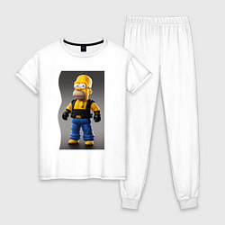 Женская пижама Гомер Симпсон - крутой ниндзя - нейросеть