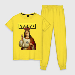 Пижама хлопковая женская Holly Gabe, цвет: желтый