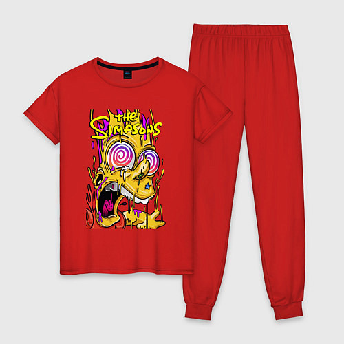 Женская пижама Жидкий Барт / Красный – фото 1