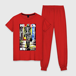 Пижама хлопковая женская Milano - crazy model - pop art, цвет: красный