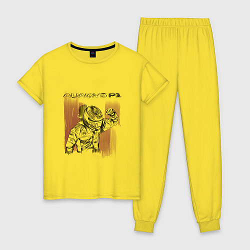 Женская пижама Always P1 black / Желтый – фото 1