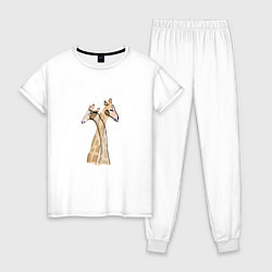 Женская пижама Нежные жирафы