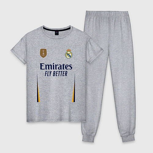 Женская пижама Лука Модрич ФК Реал Мадрид форма 2324 домашняя / Меланж – фото 1
