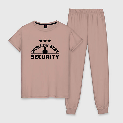 Женская пижама Лучший охранник в мире / Пыльно-розовый – фото 1