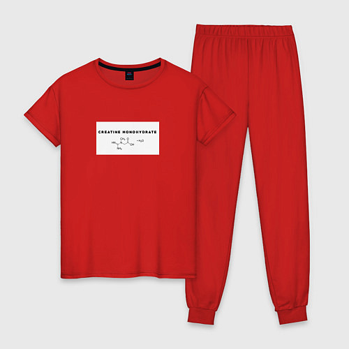 Женская пижама Креатин моногидрат / Красный – фото 1