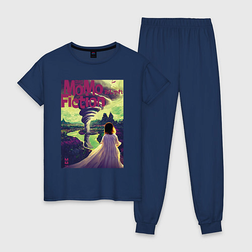 Женская пижама MoMo - Девушка-Ураган / Тёмно-синий – фото 1