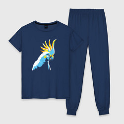 Пижама хлопковая женская Попугай WPAP, цвет: тёмно-синий