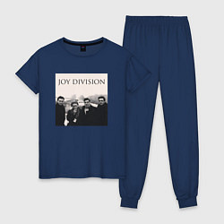 Пижама хлопковая женская Тру фанат Joy Division, цвет: тёмно-синий