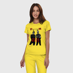 Пижама хлопковая женская Depeche Mode - Memento Mori, цвет: желтый — фото 2