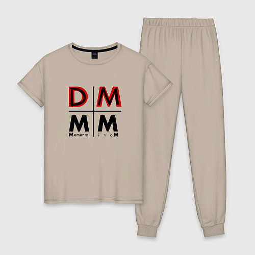 Женская пижама Depeche Mode - Memento Mori Logo DM / Миндальный – фото 1