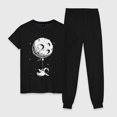 Женская пижама Moon balloon / Черный – фото 1
