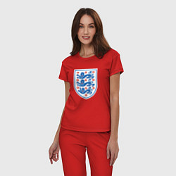 Пижама хлопковая женская Англия фк, цвет: красный — фото 2