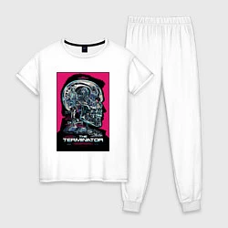 Пижама хлопковая женская Terminator 1, цвет: белый