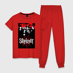 Пижама хлопковая женская Slipknot - all, цвет: красный