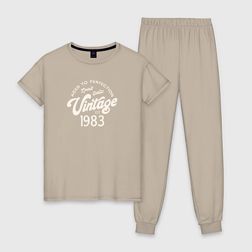 Женская пижама 1983 год - выдержанный до совершенства / Миндальный – фото 1