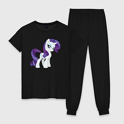 Пижама хлопковая женская Рарити из My Little Pony в кино, цвет: черный