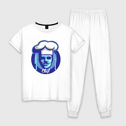 Пижама хлопковая женская Шеф-повар, цвет: белый