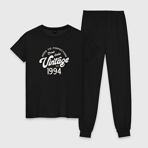 Женская пижама 1994 год - выдержанный до совершенства / Черный – фото 1