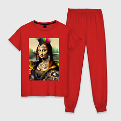 Женская пижама Punk Mona Lisa is covered in tattoos