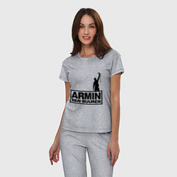 Пижама хлопковая женская Armin van buuren, цвет: меланж — фото 2