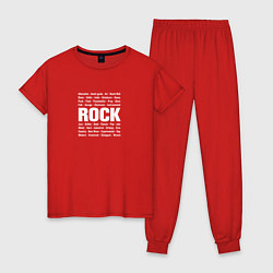 Пижама хлопковая женская Rock styles two, цвет: красный
