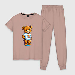 Женская пижама Медвежонок в футболке