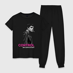 Пижама хлопковая женская Joy Division - Control film, цвет: черный