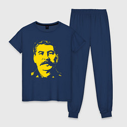 Пижама хлопковая женская Yellow Stalin, цвет: тёмно-синий