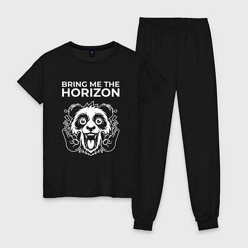 Женская пижама Bring Me the Horizon rock panda / Черный – фото 1