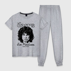 Пижама хлопковая женская The Doors Jim Morrison, цвет: меланж