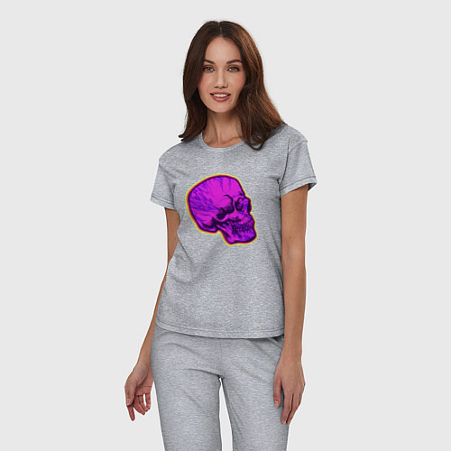Женская пижама Пурпурный череп / Меланж – фото 3